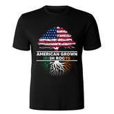 American Grown Irish Roots Flag Ireland St Patrick's Day T-Shirt